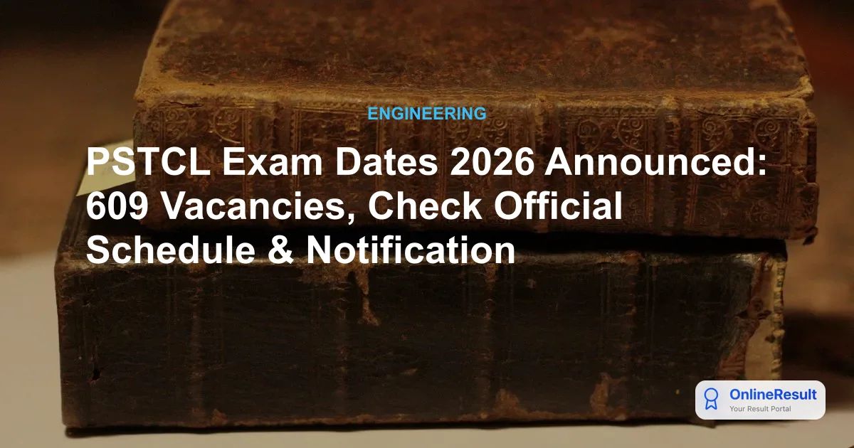 PSTCL Exam Date 2026 Announced for 609 Vacancies: Check Schedule & Pattern