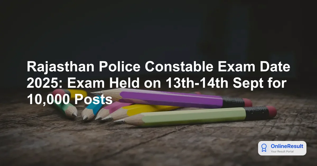 Rajasthan Police Constable Bharti 2026: 9,662 Posts, Eligibility, Exam Pattern