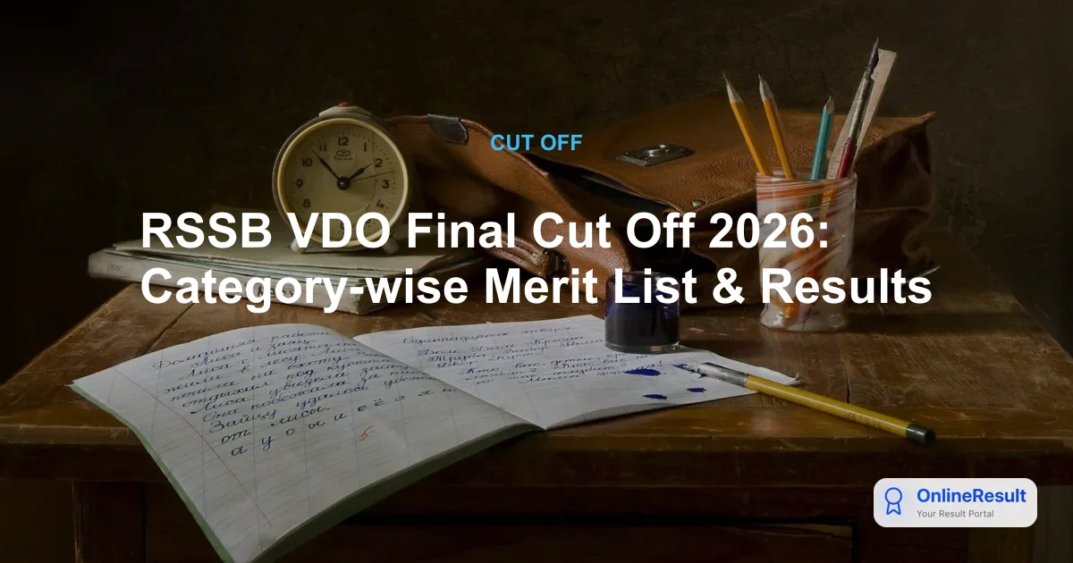 Rajasthan VDO Final Cut Off 2026: Official Release Date & Latest Updates