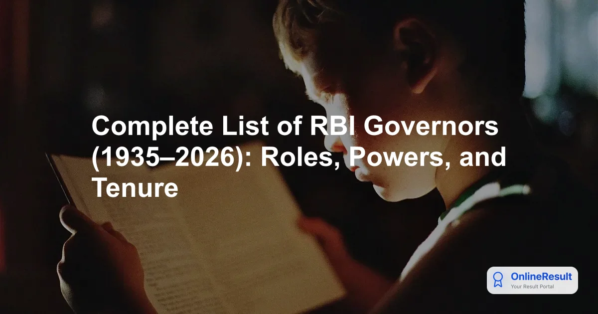 Reserve Bank of India (RBI): History, Governance, and Complete List of Governors