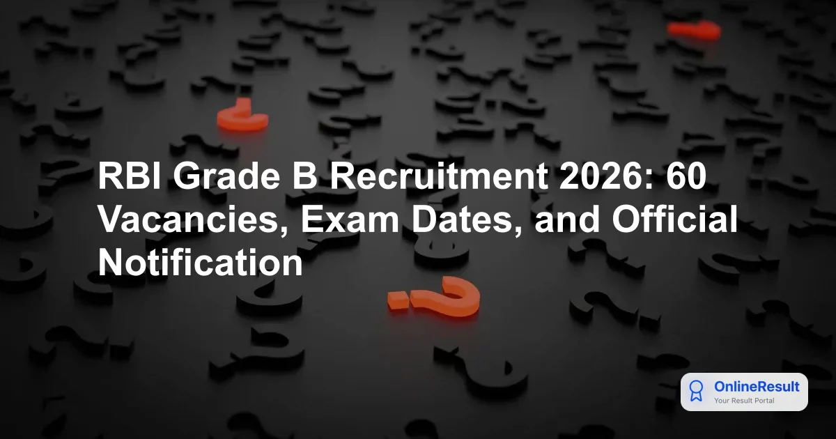 RBI Grade B Exam 2026: Dates, Vacancies, Eligibility, Syllabus & Pattern