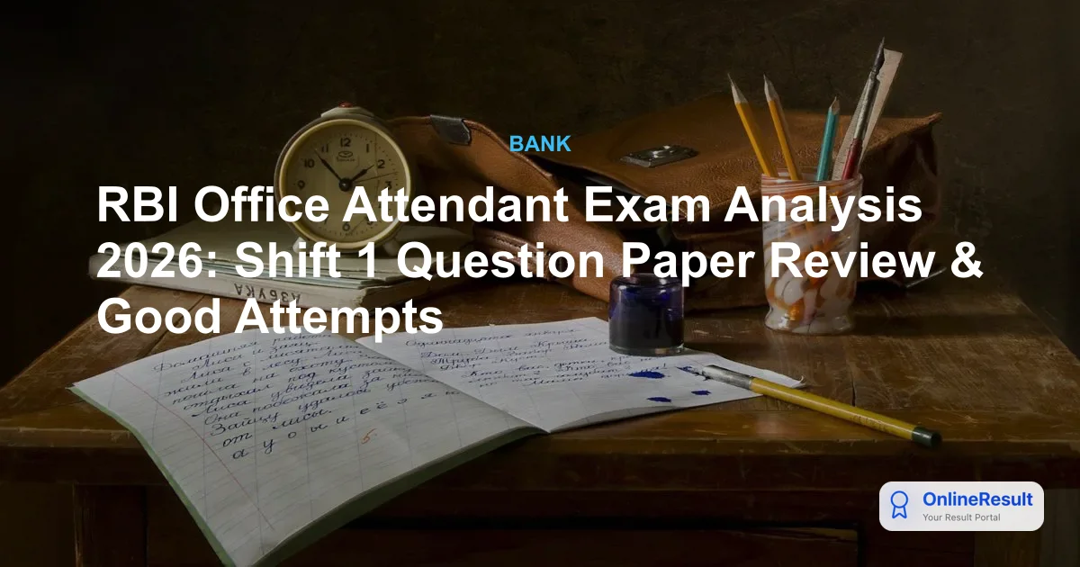RBI Office Attendant Exam Analysis March 1, 2026: Difficulty & Good Attempts