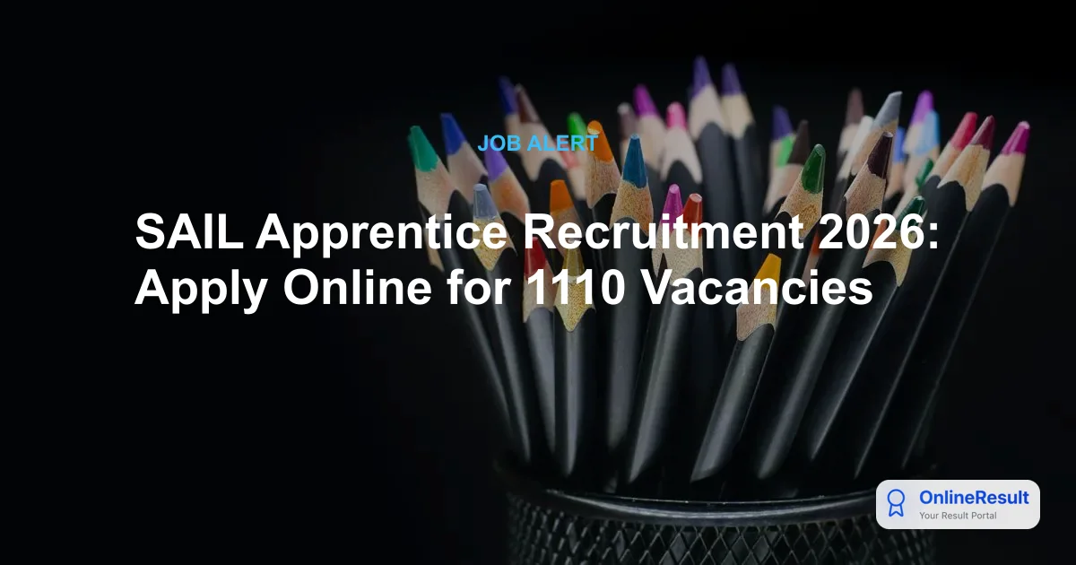 SAIL Rourkela Apprentice Recruitment 2026: Apply Online for 1110 Vacancies