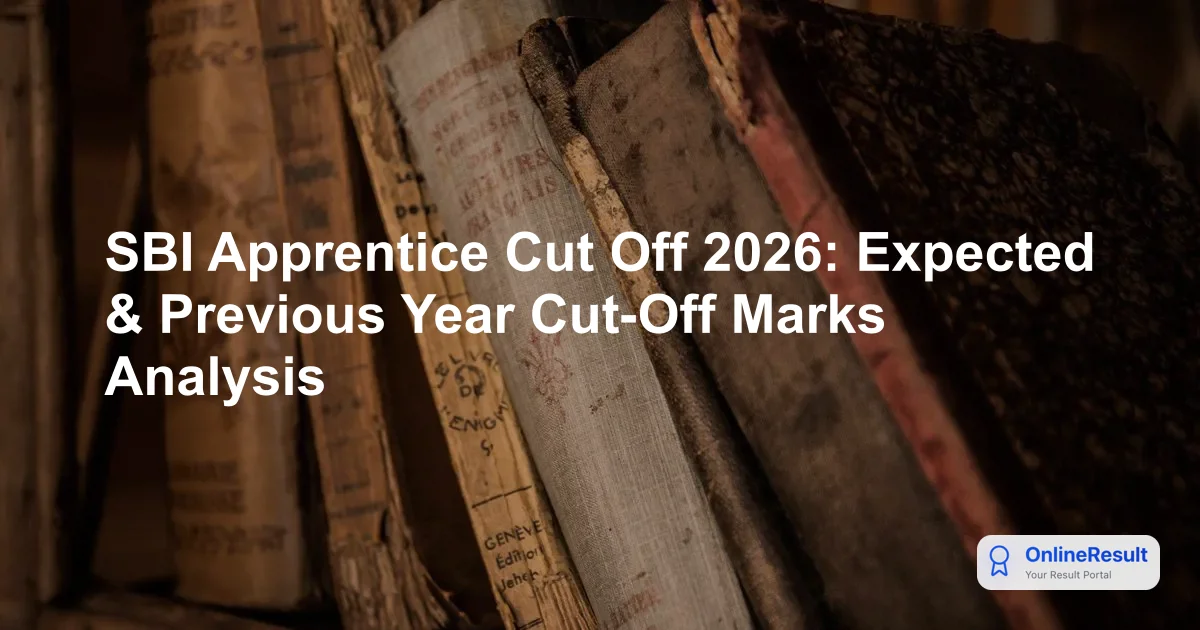 SBI Apprentice Cut Off 2026: Expected, Previous Years, and Marking Scheme