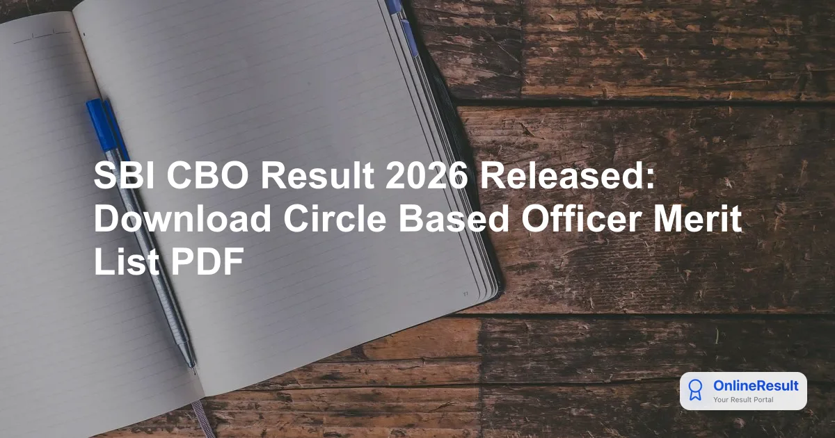 SBI CBO Final Result 2026 Declared: Check 1,930 Selected Officers