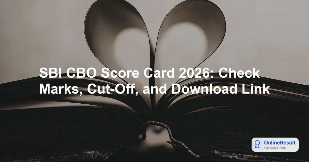 SBI CBO Score Card 2026 Released: Check Final Marks & Cut-off