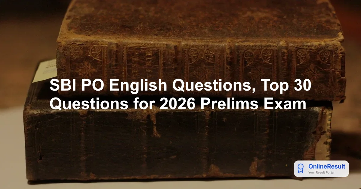 SBI PO 2026 English Preparation Guide: Master the Prelims Exam