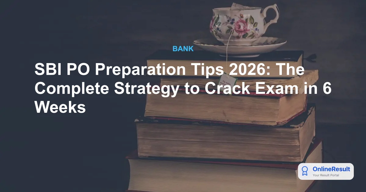 SBI PO Preparation Tips & Strategy 2026: Complete 6-Week Study Plan