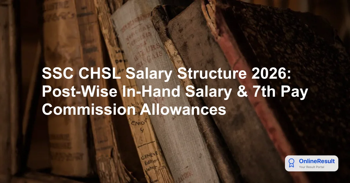 SSC CHSL Salary Structure 2026: Pay Scale, Perks, and Promotion Pathways