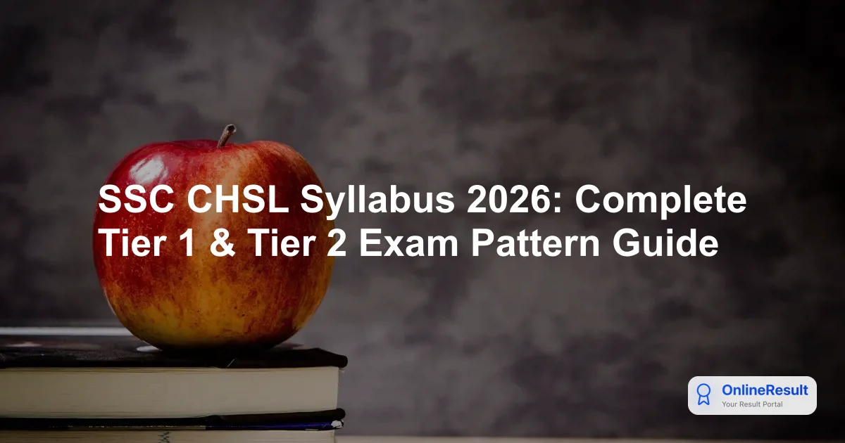 Complete SSC CHSL Syllabus & Exam Pattern 2026: Tier 1, Tier 2, and Skill Test Guide