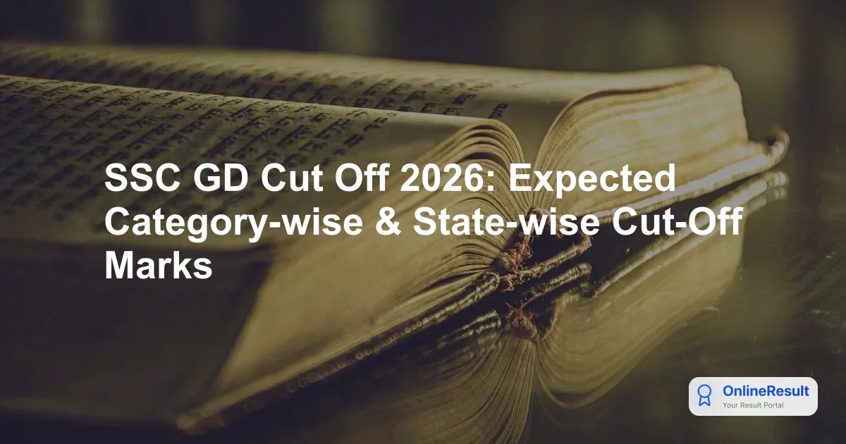 SSC GD Constable Cut Off Marks: State-Wise Statistics & Download Links