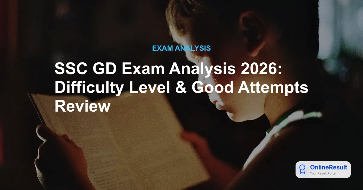 SSC GD Exam Analysis 2026: Difficulty Level, Good Attempts & Timings