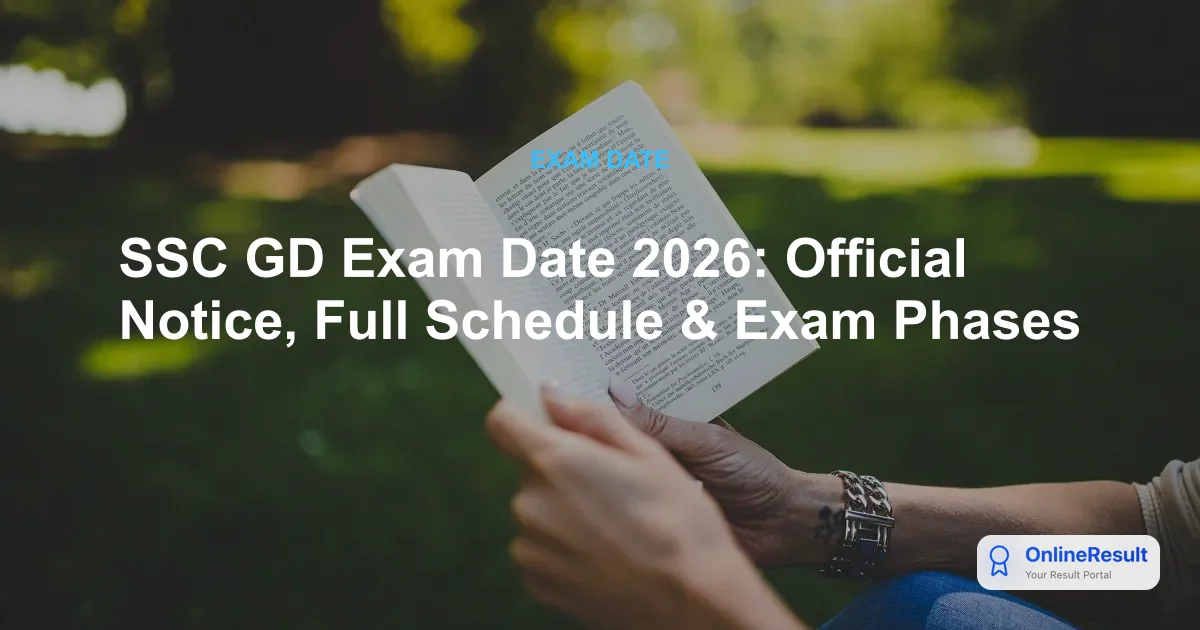 SSC GD 2026 Exam Dates, Schedule & Complete Exam Pattern