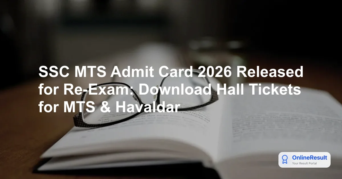 SSC MTS & Havaldar Admit Card 2026: Official Exam Schedule and Download Guide