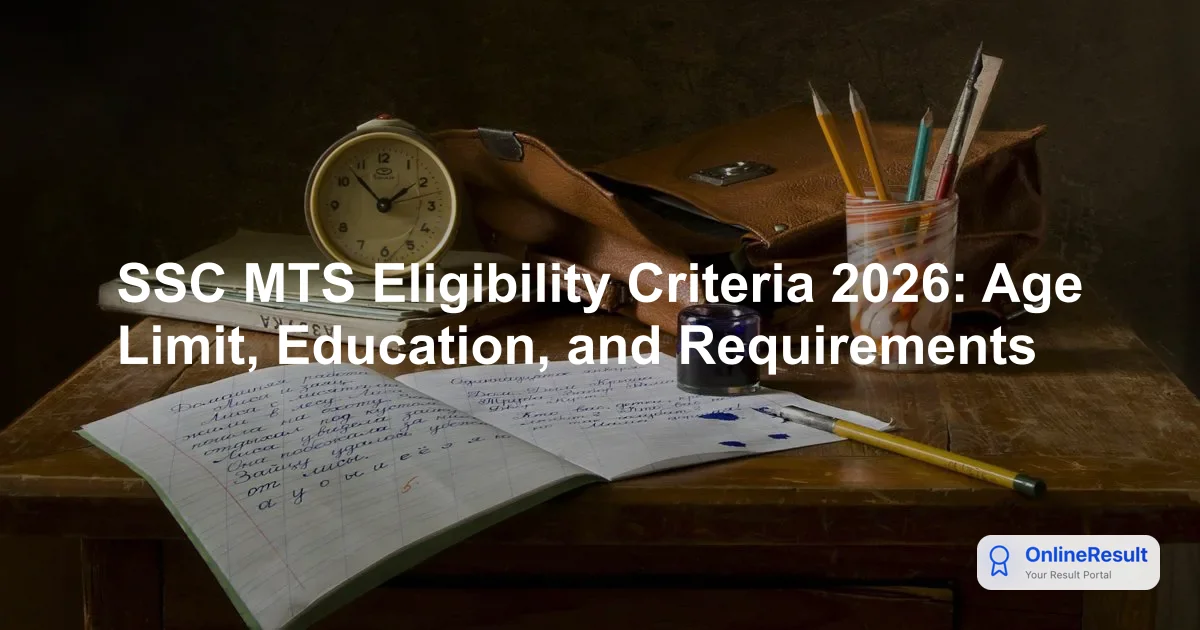 SSC MTS and Havaldar Recruitment 2026: Eligibility, Age Limit, Qualifications & Standards