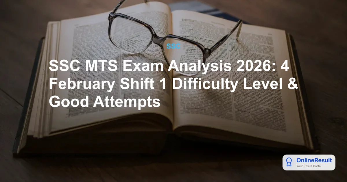 SSC MTS 2026 Exam Analysis: Shift 1 Review (Feb 4) | Difficulty & Good Attempts