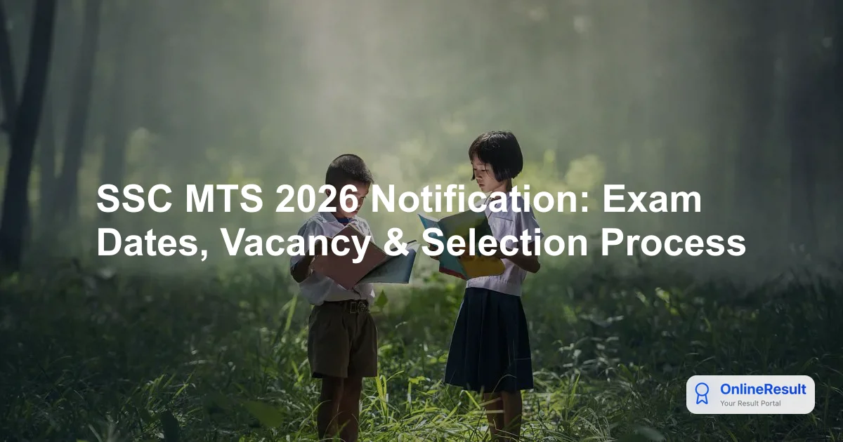 SSC MTS and Havaldar Examination 2026: Dates, Eligibility, Syllabus & Application