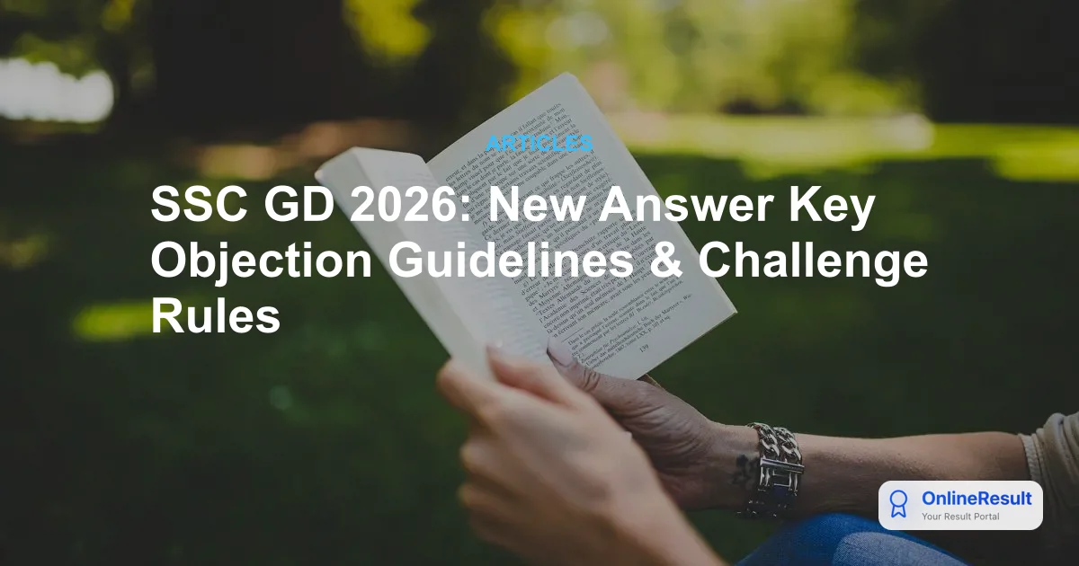 SSC Answer Key Objection Guidelines 2026: Everything Candidates Need to Know