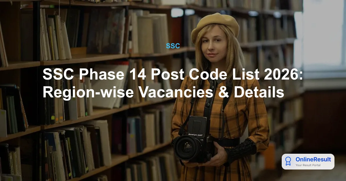 SSC Selection Post Phase 14 (2026) Recruitment: 2,919 Vacancies & Regional Guide