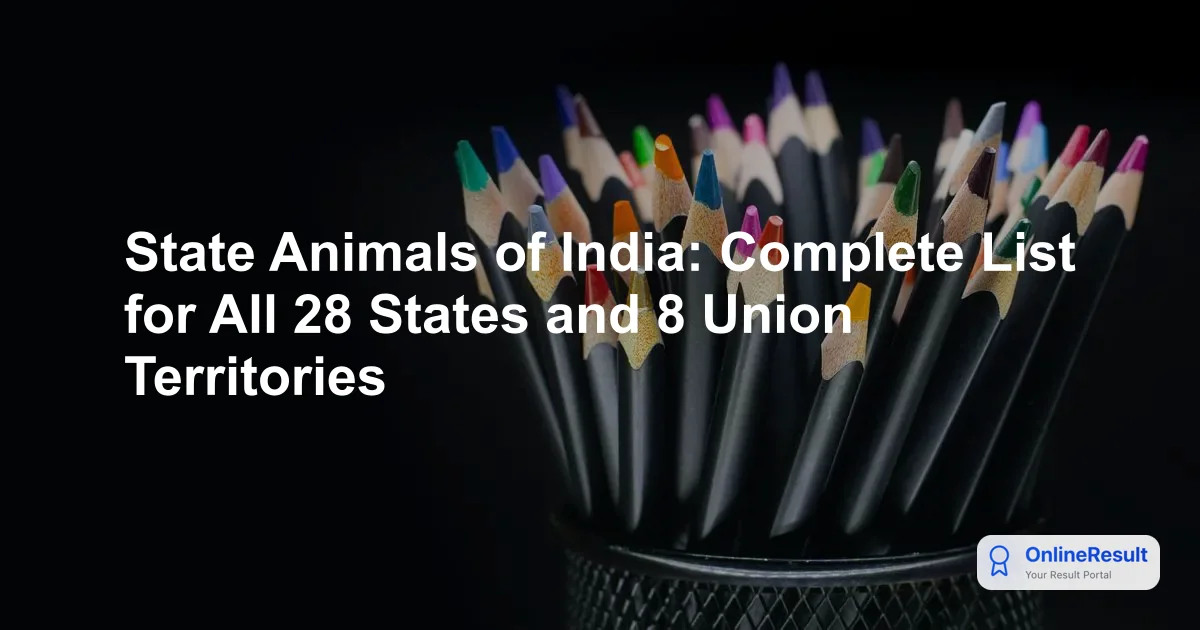 Official State Animals and Union Territory Animals in India: GK Guide