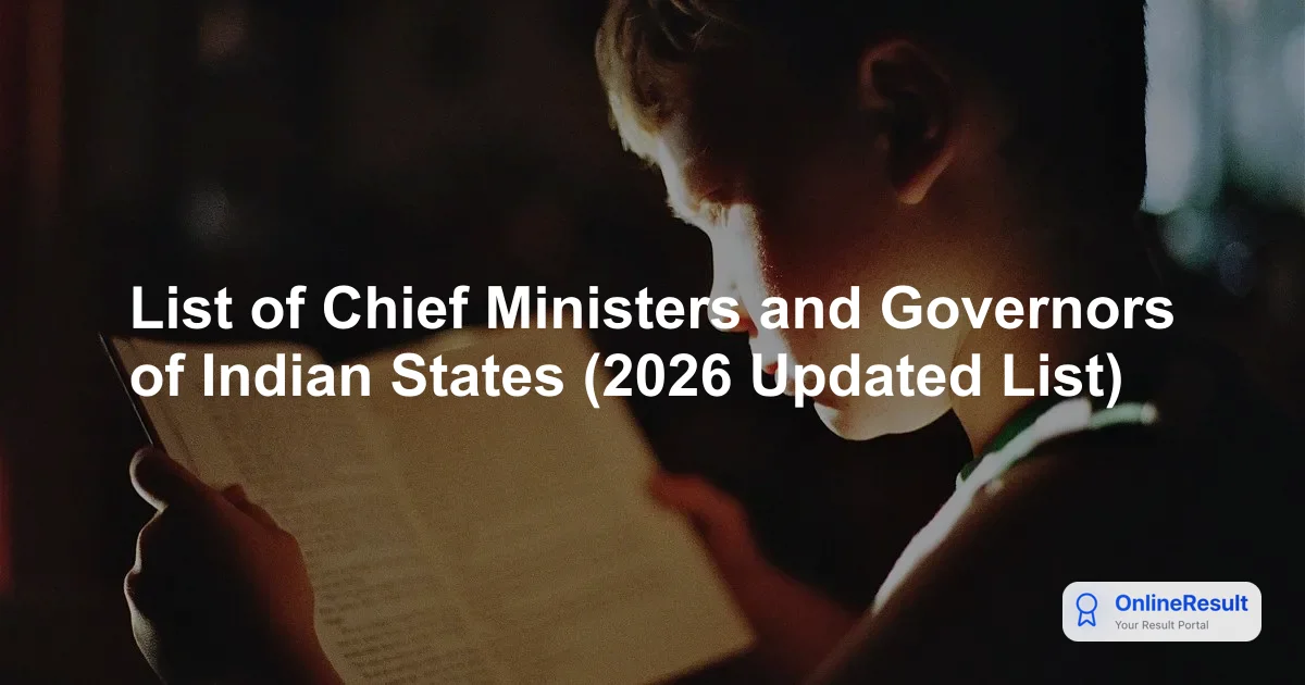 List of Chief Ministers and Governors of India 2026: Updated Political Directory