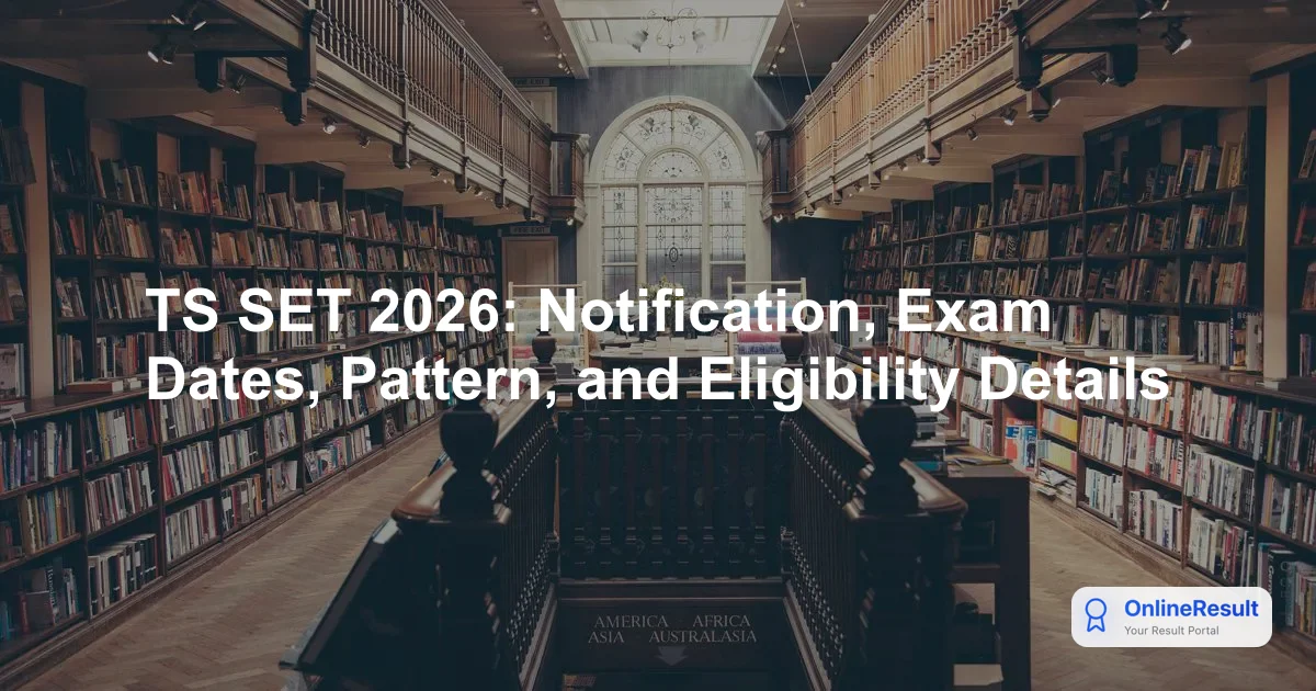 TS SET 2025 Overview: Notification, Dates, Eligibility & Exam Pattern