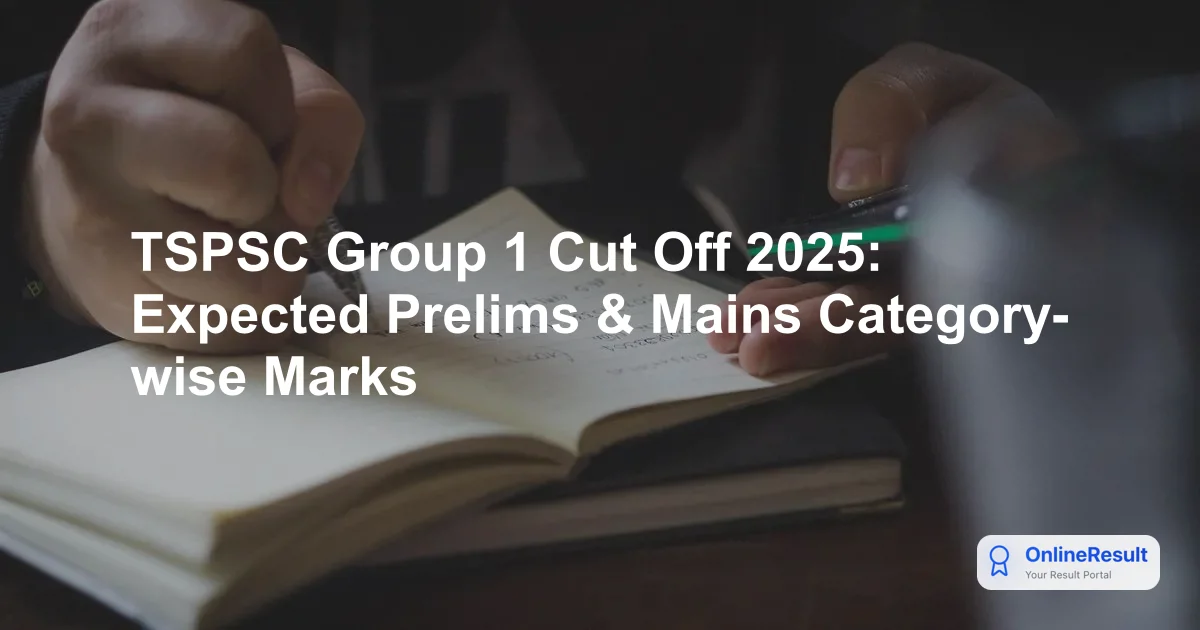 TSPSC Group 1 Cut-Off 2025: Expected Qualifying Marks and Selection Process