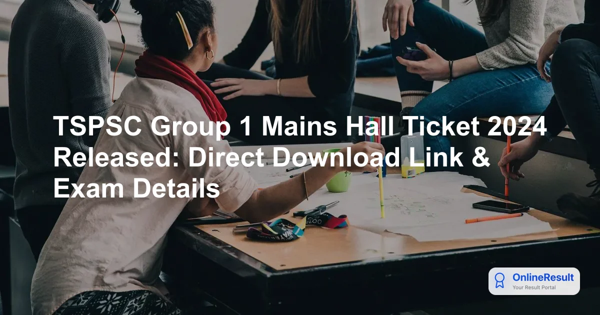 TSPSC Group 1 Mains Hall Ticket 2024 Released: Download Admit Card, Exam Date & Guidelines