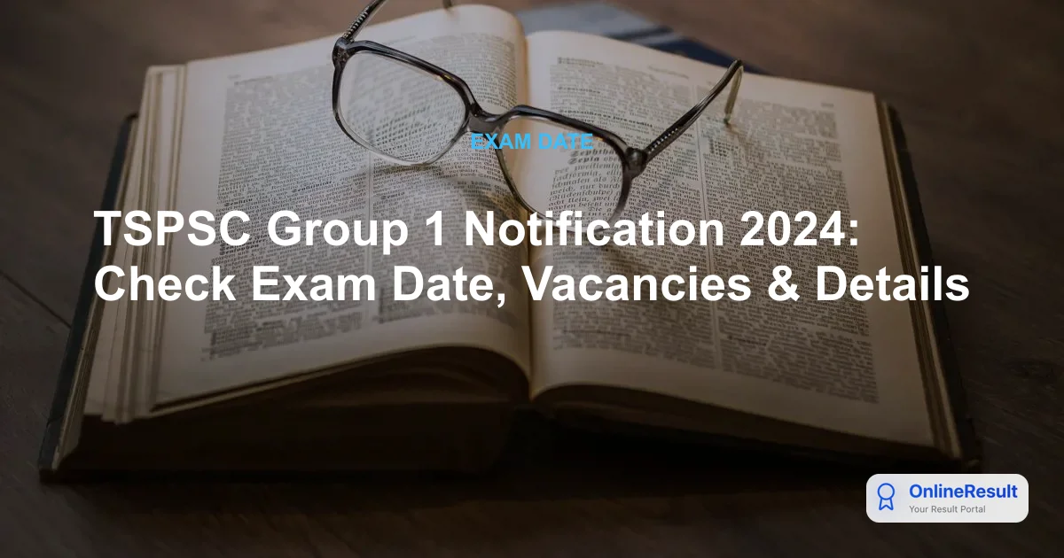 TSPSC Group 1 Notification 2024: 563 Vacancies, Exam Dates & Details