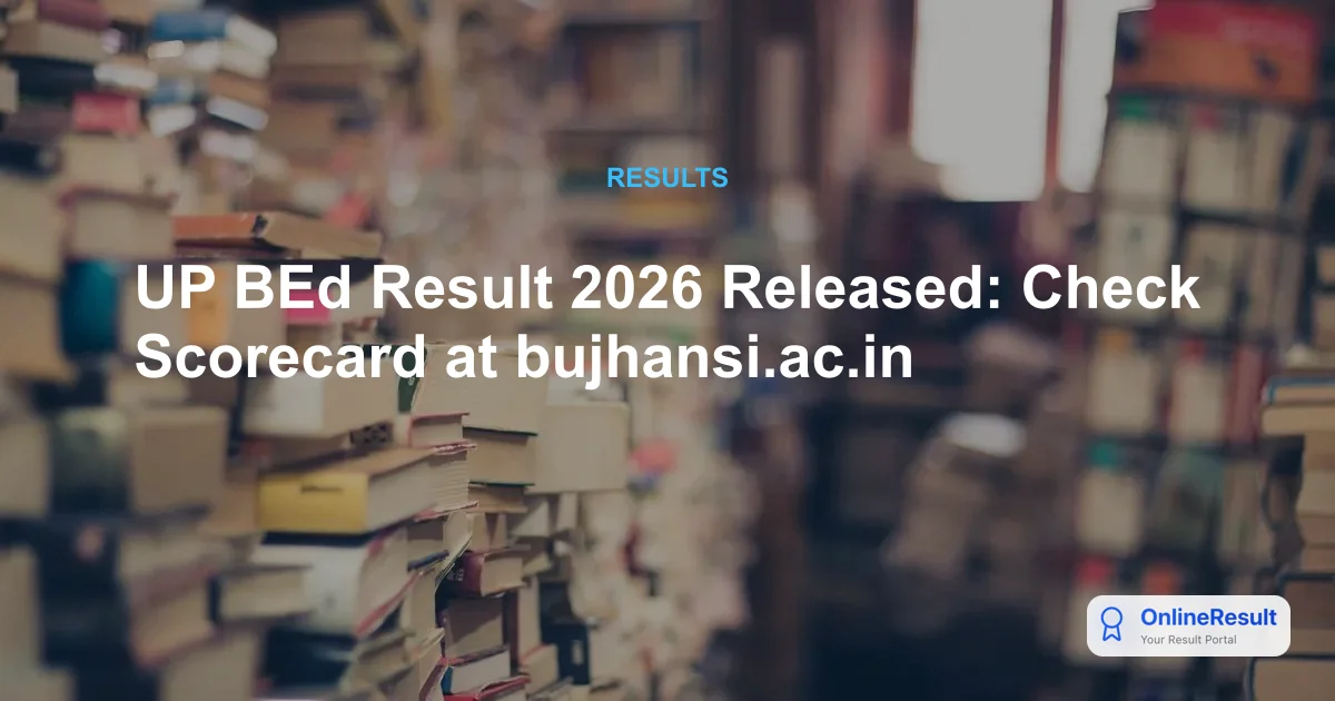 UP BEd JEE Result 2026 Declared: Check Scorecard, Cutoff & Seat Matrix