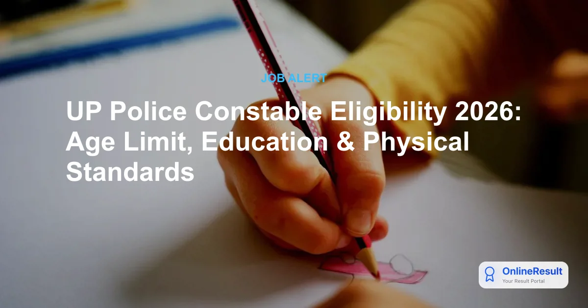 UP Police Constable Eligibility Criteria 2026: Age, Qualification & Physical Requirements