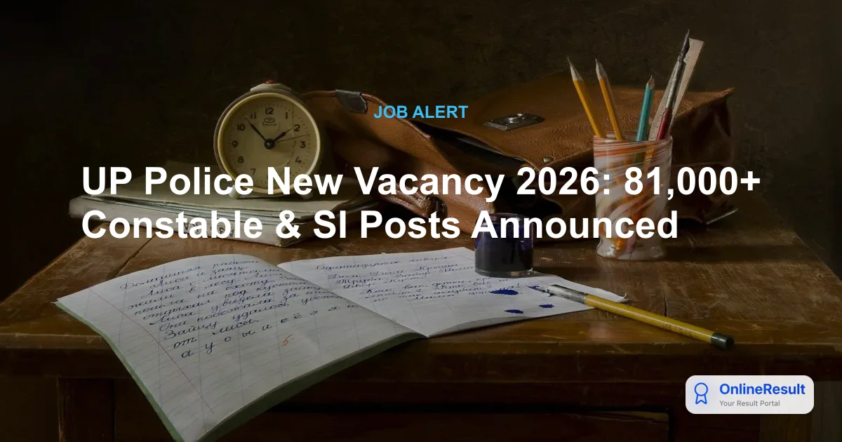 UP Police Recruitment 2026-27: Over 81,000 Vacancies Announced