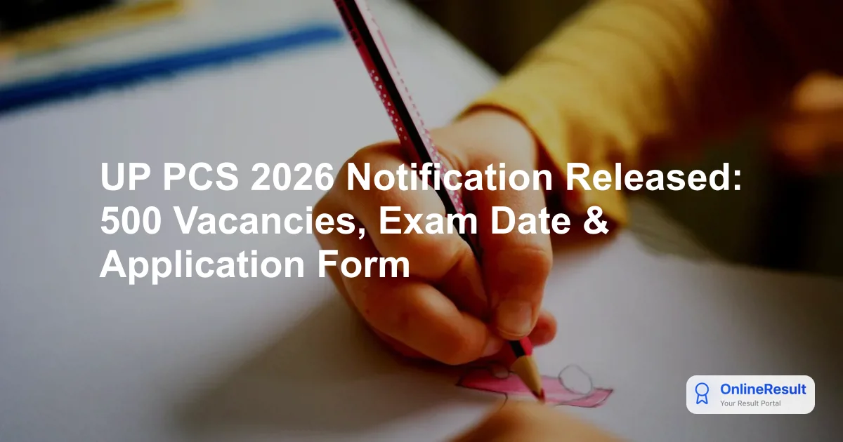 UPPSC PCS 2026 Notification Released for 500 Vacancies: Dates, Eligibility & Exam Pattern
