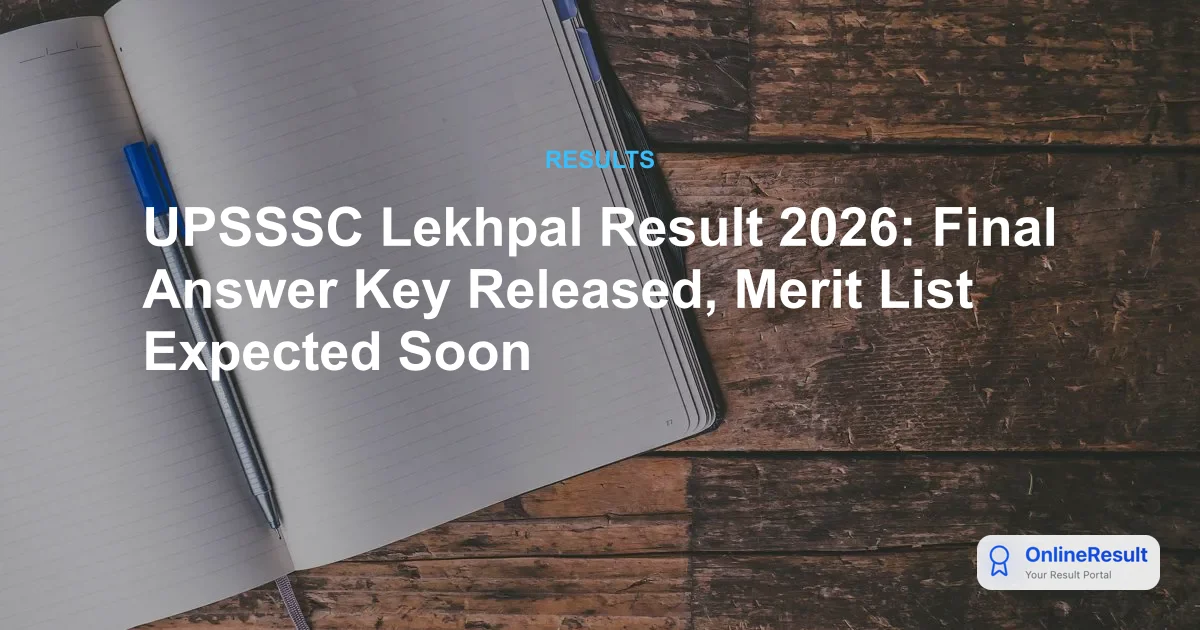 UPSSSC Lekhpal Result 2026: Expected Date, How to Check & Cut-Off Details