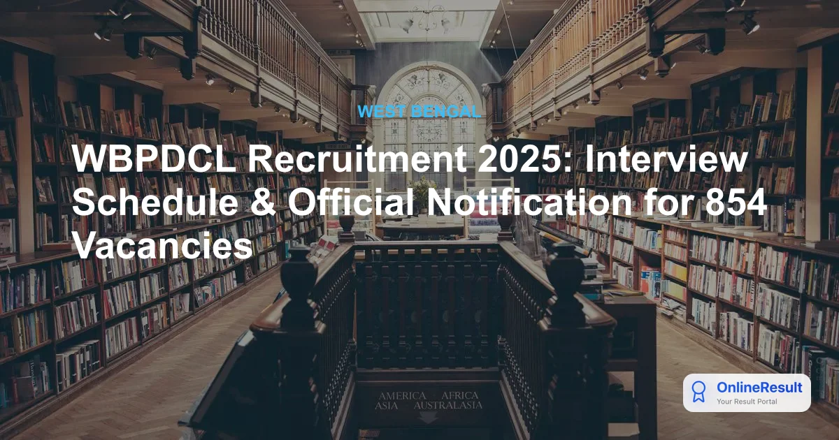 WBPDCL Recruitment 2025: Complete Guide to 854 Vacancies, Salary & Selection Process
