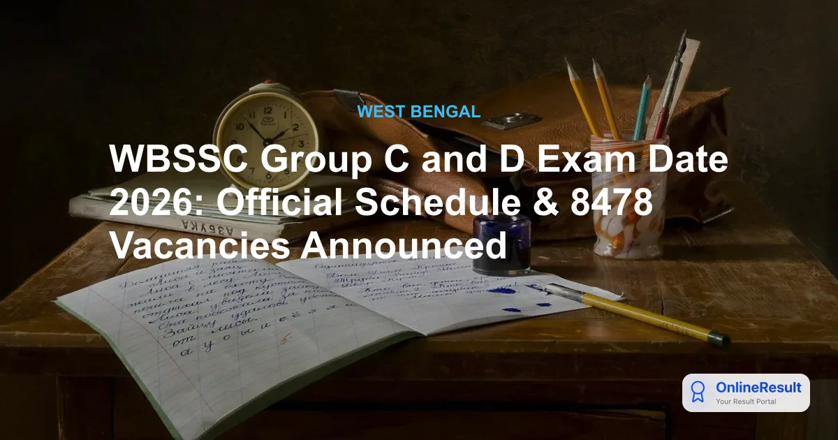 WBSSC Group C and D Recruitment 2026: Dates, Vacancies, Syllabus & Apply Online
