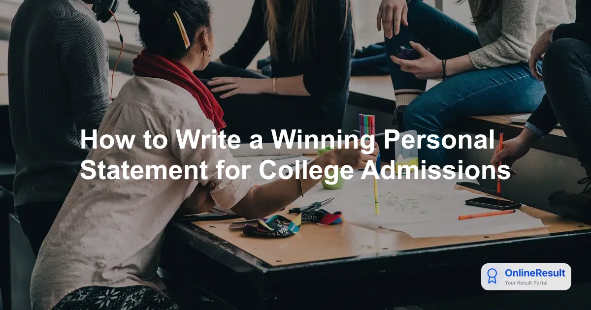 How to Write a Winning Personal Statement for College Admissions