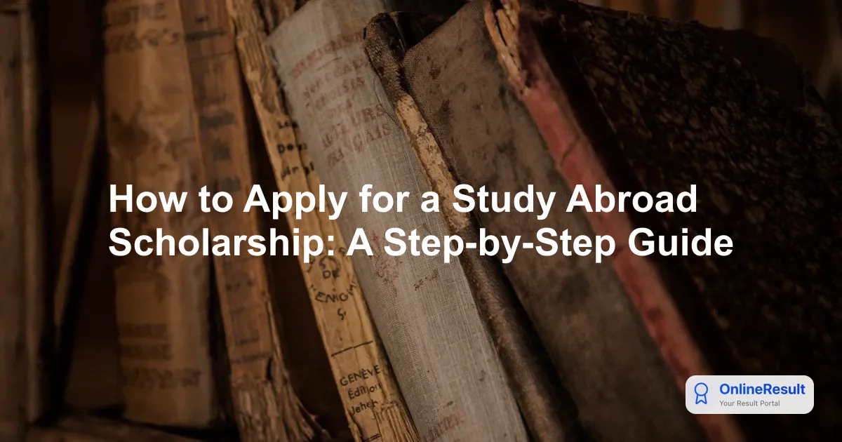 How to Apply for a Study Abroad Scholarship: A Step-by-Step Guide