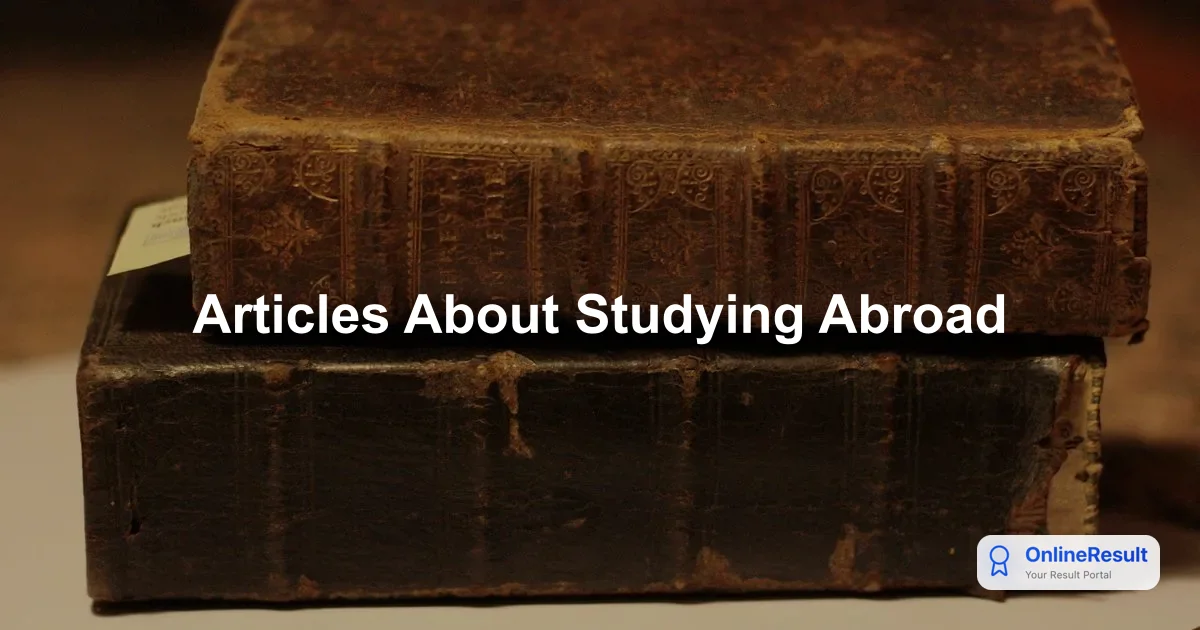 Articles About Studying Abroad