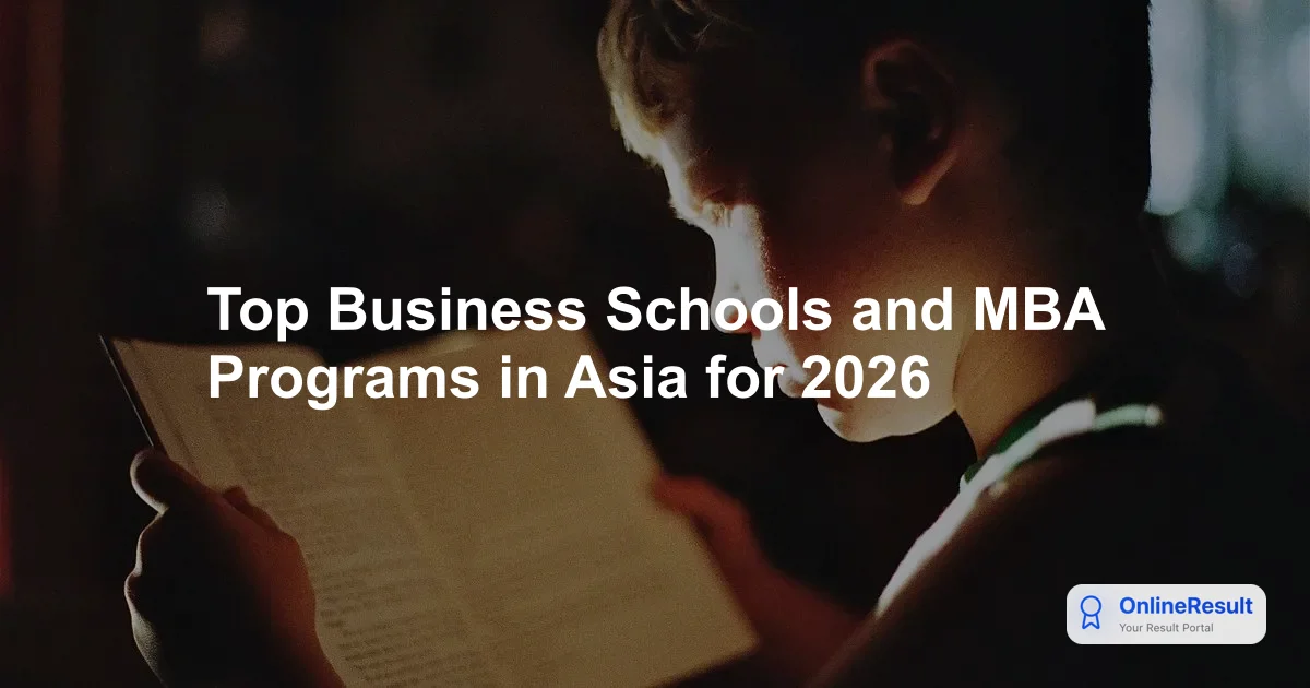 Top Business Schools and MBA Programs in Asia for 2026