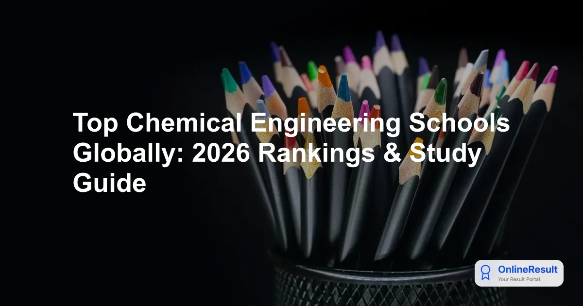 Top Chemical Engineering Schools Globally: 2026 Rankings & Study Guide