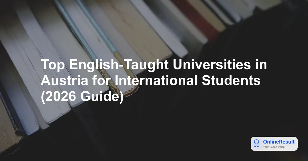 Top English-Taught Universities in Austria for International Students (2026 Guide)