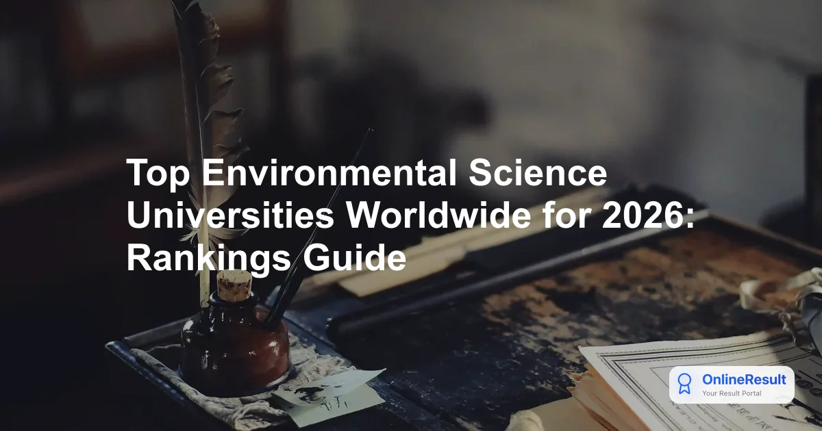Top Environmental Science Universities Worldwide for 2026: Rankings Guide