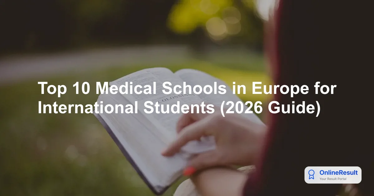 Top 10 Medical Schools in Europe for International Students (2026 Guide)