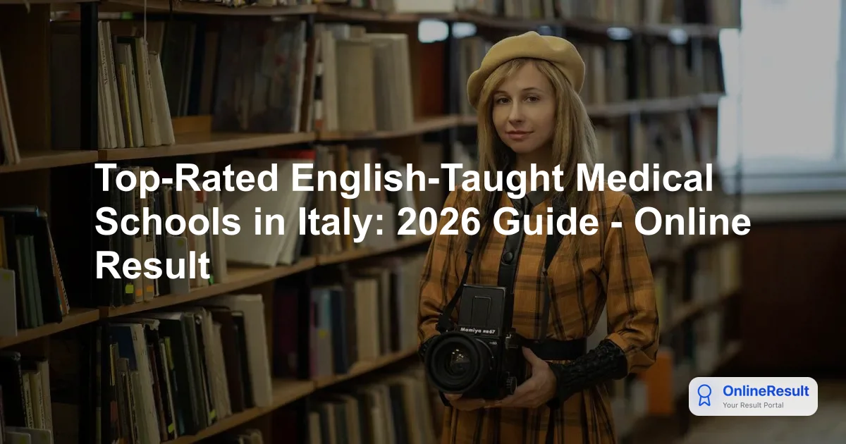 Top-Rated English-Taught Medical Schools in Italy: 2026 Guide - Online Result
