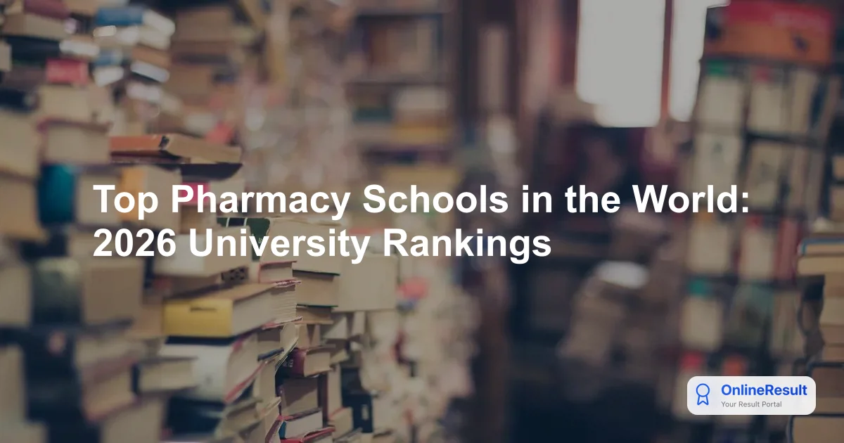 Top Pharmacy Schools in the World: 2026 University Rankings