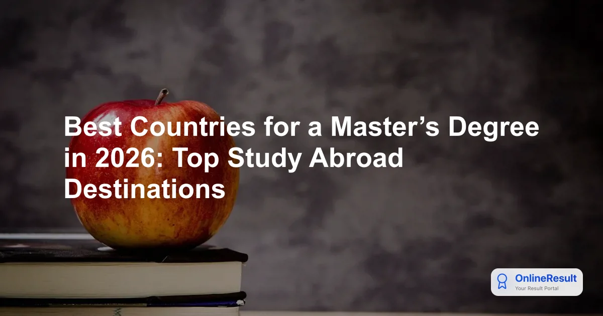 Best Countries for a Master’s Degree in 2026: Top Study Abroad Destinations