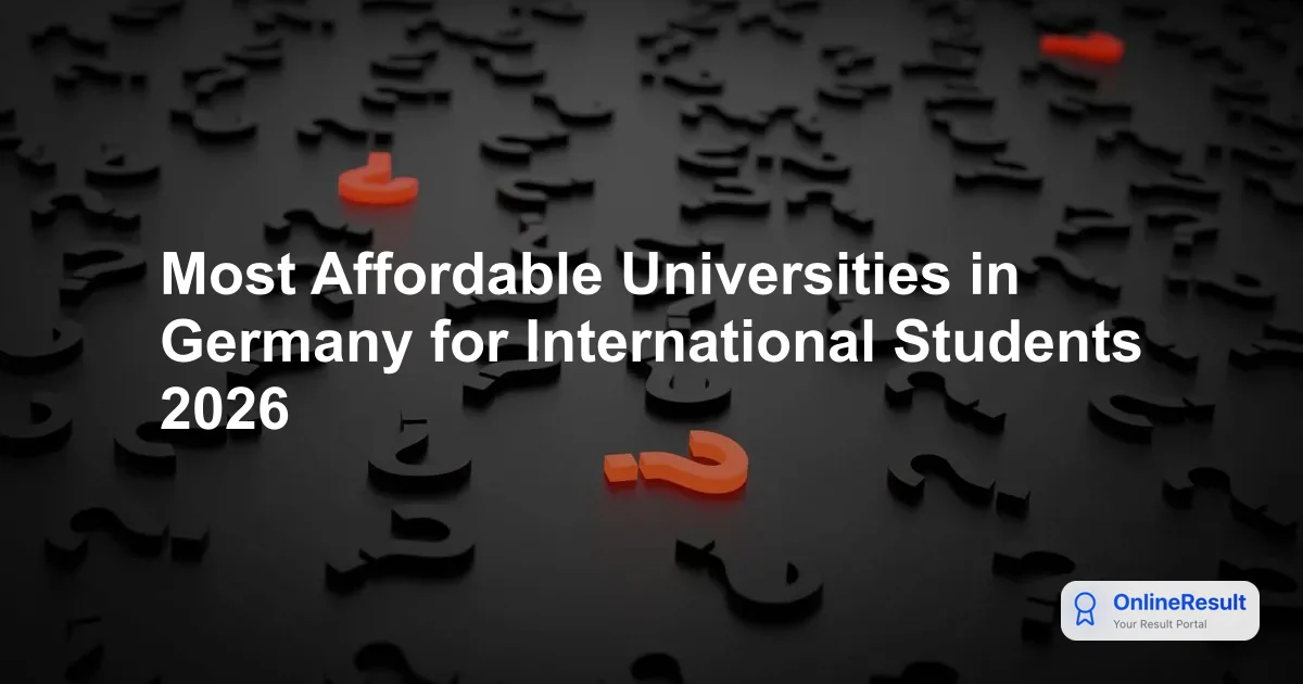 Most Affordable Universities in Germany for International Students 2026