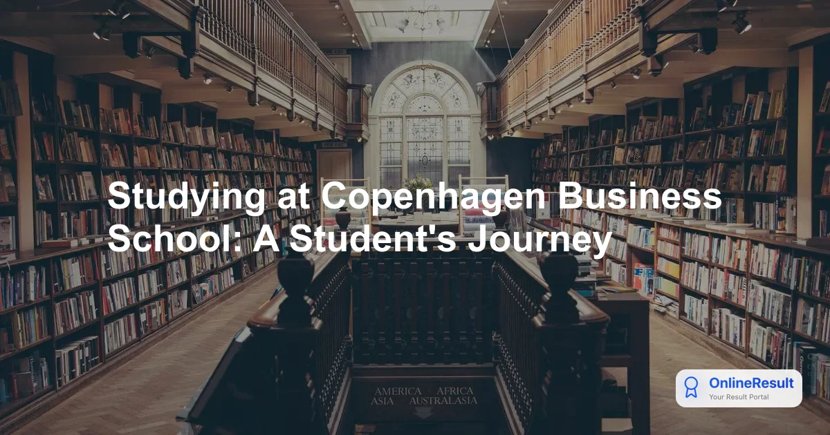 Studying at Copenhagen Business School: A Student's Journey