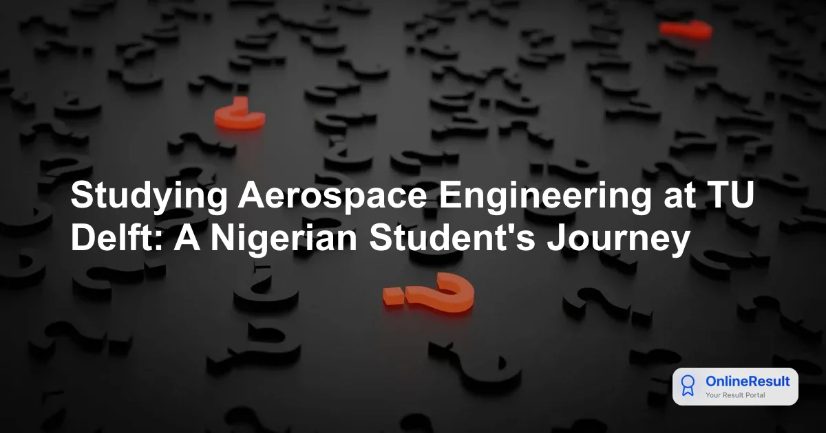 Studying Aerospace Engineering at TU Delft: A Nigerian Student's Journey